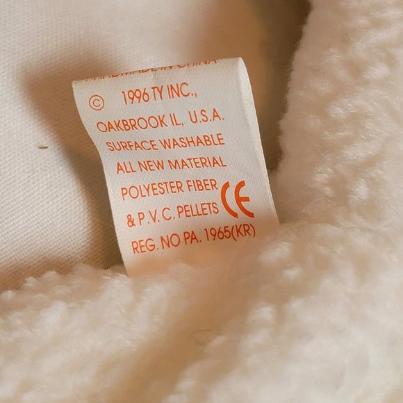 Vintage Ty Beanie Baby Fleece the Lamb Style 4125 1996 - Picture 8 of 8